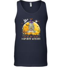 Load image into Gallery viewer, Womens Namaste Witches Love And Light Yoga Halloween Costume Gift Men Cotton Tank Top