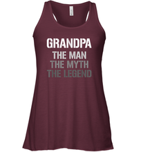 Load image into Gallery viewer, Papa the man, the myth, the legend gift Women Racerback Tank