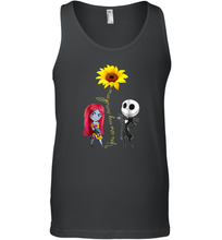 Load image into Gallery viewer, You Are My Sunshine Sunflower Jack Skellington Sally Men Cotton Tank Top