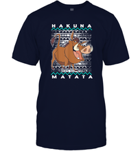 Load image into Gallery viewer, Disney Lion King Pumba Ugly Christmas Men Cotton T-Shirt