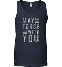 Load image into Gallery viewer, Star Wars May The Force Be With You Scrambled Men Cotton Tank Top