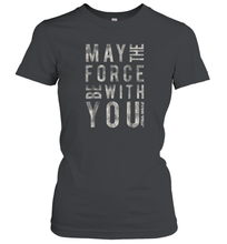 Load image into Gallery viewer, Star Wars May The Force Be With You Scrambled Women Cotton T-Shirt