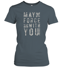 Load image into Gallery viewer, Star Wars May The Force Be With You Scrambled Women Cotton T-Shirt