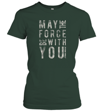 Load image into Gallery viewer, Star Wars May The Force Be With You Scrambled Women Cotton T-Shirt