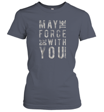 Load image into Gallery viewer, Star Wars May The Force Be With You Scrambled Women Cotton T-Shirt