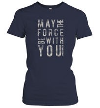 Load image into Gallery viewer, Star Wars May The Force Be With You Scrambled Women Cotton T-Shirt