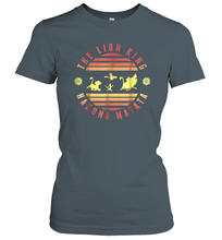 Load image into Gallery viewer, Disney Lion King Hakuna Matata Deep Red And Yellow Women Cotton T-Shirt