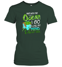 Load image into Gallery viewer, And into the ocean i go to lose my mind and find my soul Premium Tee Women Cotton T-Shirt