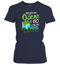 Load image into Gallery viewer, And into the ocean i go to lose my mind and find my soul Premium Tee Women Cotton T-Shirt