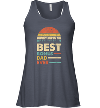 Load image into Gallery viewer, Best Bonus Dad Ever T Shirt Papa Vintage Papa Gift Daddy Women Racerback Tank