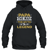 Load image into Gallery viewer, Papa the men the myth the legend gift for dad father's day Unisex Hooded Sweatshirt