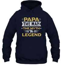 Load image into Gallery viewer, Papa the men the myth the legend gift for dad father's day Unisex Hooded Sweatshirt