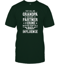 Load image into Gallery viewer, They Call Me Grandpa Partner In Crime T shirt Fathers Day Men Cotton T-Shirt