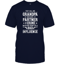 Load image into Gallery viewer, They Call Me Grandpa Partner In Crime T shirt Fathers Day Men Cotton T-Shirt