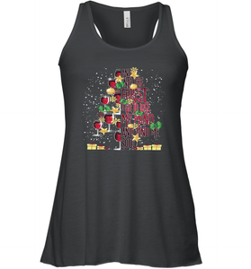 And Into The Forest I Go To Lose My I Christmas Wine Tree Women Racerback Tank