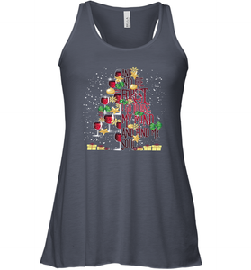 And Into The Forest I Go To Lose My I Christmas Wine Tree Women Racerback Tank