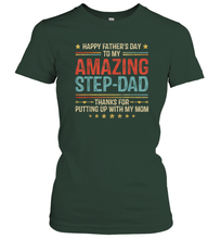 Load image into Gallery viewer, Happy Father's Day To My Amazing Step Dad Women Cotton T-Shirt