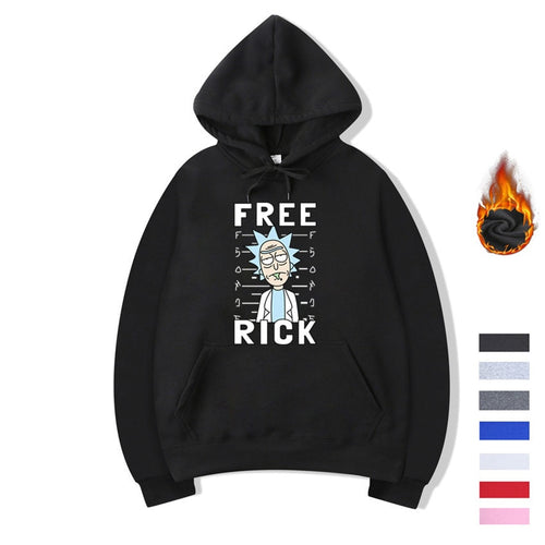 Winter Harajuku Rick and Morty Hoodie Sweatshirts Men Women Autumn Rick Morty Hoody Hip Hop Clothes Streetwear Boyfriend Gift