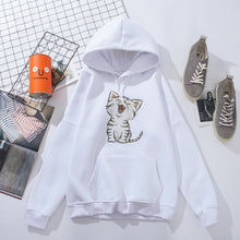 Load image into Gallery viewer, New winter Women&#39;s Hoodie Sweatshirt woman Harajuku Blackpink Kawaii letter Singlet pullover white Oversized hoodie white Tops