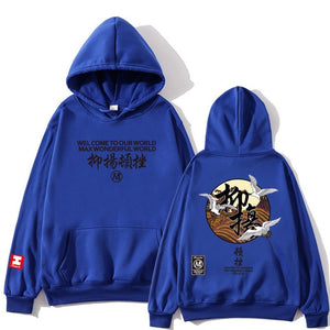 Chinese style Hip Hop Original printing couple streetwear Sweatshirts men's Hoodie Oversize Harajuku Pullover Hoodies men 2019