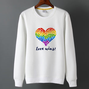 Men Pride Lgbt Love Win Hoodies Sweatshirts Unisex Harajuku Love is Love Hoodies Women Gay Love Lesbian Rainbow Clothes