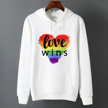Load image into Gallery viewer, Men Pride Lgbt Love Win Hoodies Sweatshirts Unisex Harajuku Love is Love Hoodies Women Gay Love Lesbian Rainbow Clothes