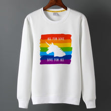Load image into Gallery viewer, Men Pride Lgbt Love Win Hoodies Sweatshirts Unisex Harajuku Love is Love Hoodies Women Gay Love Lesbian Rainbow Clothes