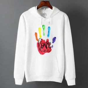 Men Pride Lgbt Love Win Hoodies Sweatshirts Unisex Harajuku Love is Love Hoodies Women Gay Love Lesbian Rainbow Clothes