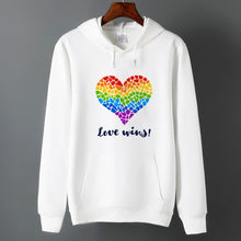 Load image into Gallery viewer, Men Pride Lgbt Love Win Hoodies Sweatshirts Unisex Harajuku Love is Love Hoodies Women Gay Love Lesbian Rainbow Clothes