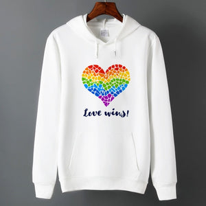 Men Pride Lgbt Love Win Hoodies Sweatshirts Unisex Harajuku Love is Love Hoodies Women Gay Love Lesbian Rainbow Clothes
