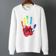 Load image into Gallery viewer, Men Pride Lgbt Love Win Hoodies Sweatshirts Unisex Harajuku Love is Love Hoodies Women Gay Love Lesbian Rainbow Clothes