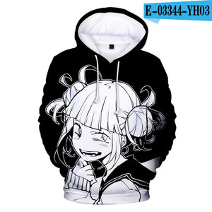 Himiko Toga 3D Hoodies kids Men women Harajuku 3D Hooded boy girl Fashion Suitable Cute Autumn pullover Children Sweatshirts top