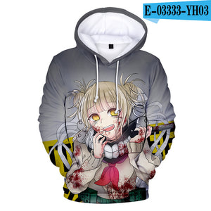 Himiko Toga 3D Hoodies kids Men women Harajuku 3D Hooded boy girl Fashion Suitable Cute Autumn pullover Children Sweatshirts top