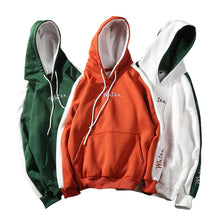 Load image into Gallery viewer, Men Fashion Embroidery Hoodies Sweatshirt Long-Sleeve Matching Color Casual Coat Top Streetwear Spring Plus Size Pullover Hooded