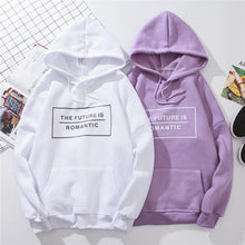 Load image into Gallery viewer, New winter Women&#39;s Hoodie Sweatshirt woman Harajuku Blackpink Kawaii letter Singlet pullover white Oversized hoodie white Tops