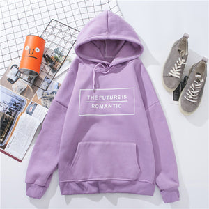 New winter Women's Hoodie Sweatshirt woman Harajuku Blackpink Kawaii letter Singlet pullover white Oversized hoodie white Tops