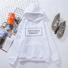 Load image into Gallery viewer, New winter Women&#39;s Hoodie Sweatshirt woman Harajuku Blackpink Kawaii letter Singlet pullover white Oversized hoodie white Tops