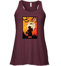 Load image into Gallery viewer, Star Wars Yoda Silhouette Halloween Women Racerback Tank