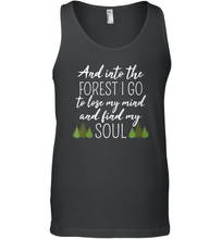 Load image into Gallery viewer, Womens And Into The Forest I Go To Lose My Mind And Find My Soul Men Cotton Tank Top