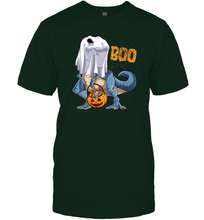 Load image into Gallery viewer, Womens Ghost Dinosaur T rex Funny Boo Halloween Gifts Men Pumpkin Men Cotton T-Shirt