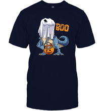Load image into Gallery viewer, Womens Ghost Dinosaur T rex Funny Boo Halloween Gifts Men Pumpkin Men Cotton T-Shirt