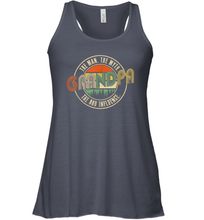 Load image into Gallery viewer, Mens Grandpa The Man The Myth The Bad Influence Premium Women Racerback Tank