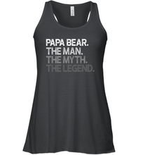 Load image into Gallery viewer, Papa the man, the myth, the legend Women Racerback Tank