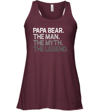 Load image into Gallery viewer, Papa the man, the myth, the legend Women Racerback Tank