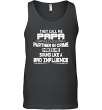 Load image into Gallery viewer, Funny Grandpa Gifts Shirts, Papa Partner In Crime Men Cotton Tank Top