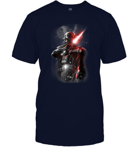 Star Wars Darth Vader Lightsaber Portrait Men Cotton T-Shirt