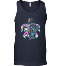 Load image into Gallery viewer, And Into The Ocean I Go To Lose My Mind Find My Soul Turtle Men Cotton Tank Top