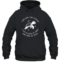Load image into Gallery viewer, And into the ocean i go to lose my mind and find my soul Premium Unisex Hooded Sweatshirt