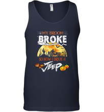 Load image into Gallery viewer, Womens My Broom Broke Now I Drive A Jeep Shirt Halloween Witch Gift Men Cotton Tank Top