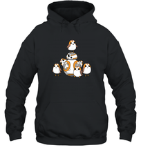 Load image into Gallery viewer, Star Wars Porgs Having Fun With BB 8 Portrait Unisex Hooded Sweatshirt